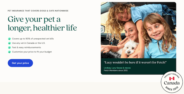 fetch pet insurance quotes - comparewise